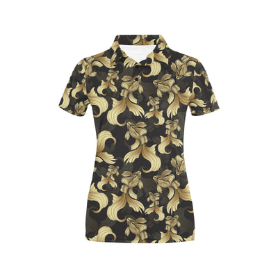 Goldfish Pattern Print Design 02 Women's Polo Shirt