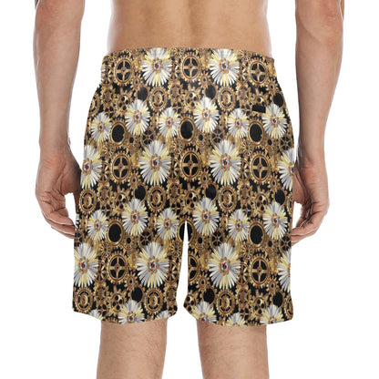 Steampunk Print Design LKS305 Men's Swim Trunks Beach Shorts