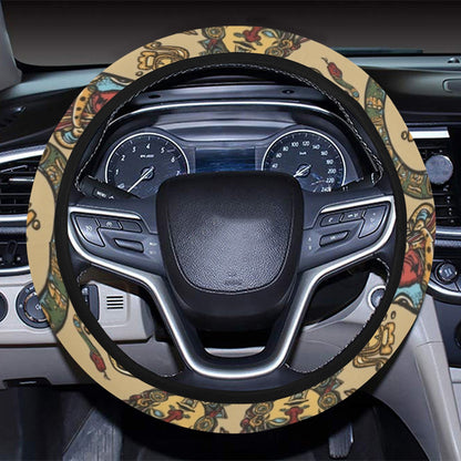 Totem Print Design LKS305 Steering Wheel Cover with Elastic Edge