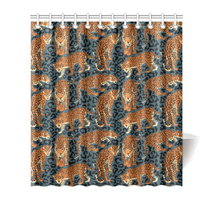 Jaguar Pattern Print Design 04 Shower Curtain