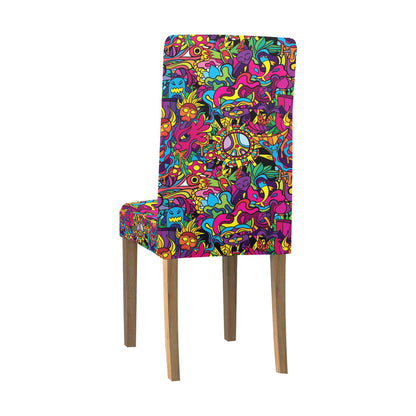 Trippy Print Design LKS304 Dining Chair Slipcover