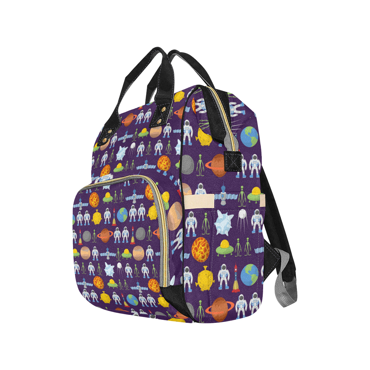 Alien Astronaut Planet Diaper Bag Backpack