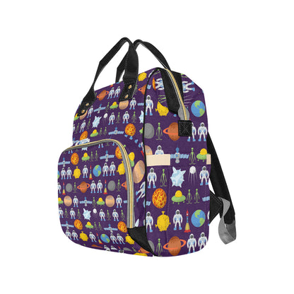Alien Astronaut Planet Diaper Bag Backpack