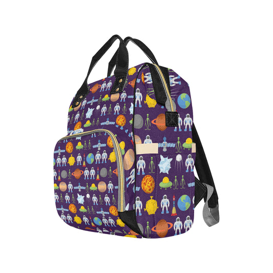 Alien Astronaut Planet Diaper Bag Backpack