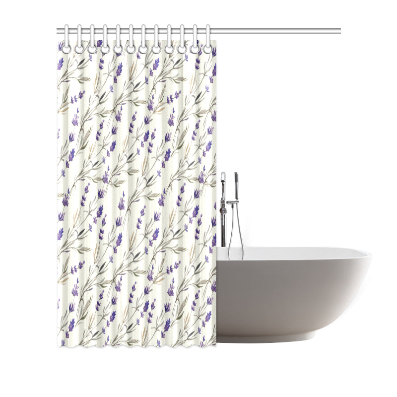 Lavender Pattern Print Design 01 Shower Curtain
