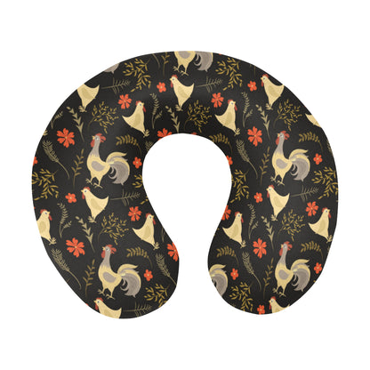 Chicken Pattern Print Design 04 U-Shaped Travel Neck Pillow