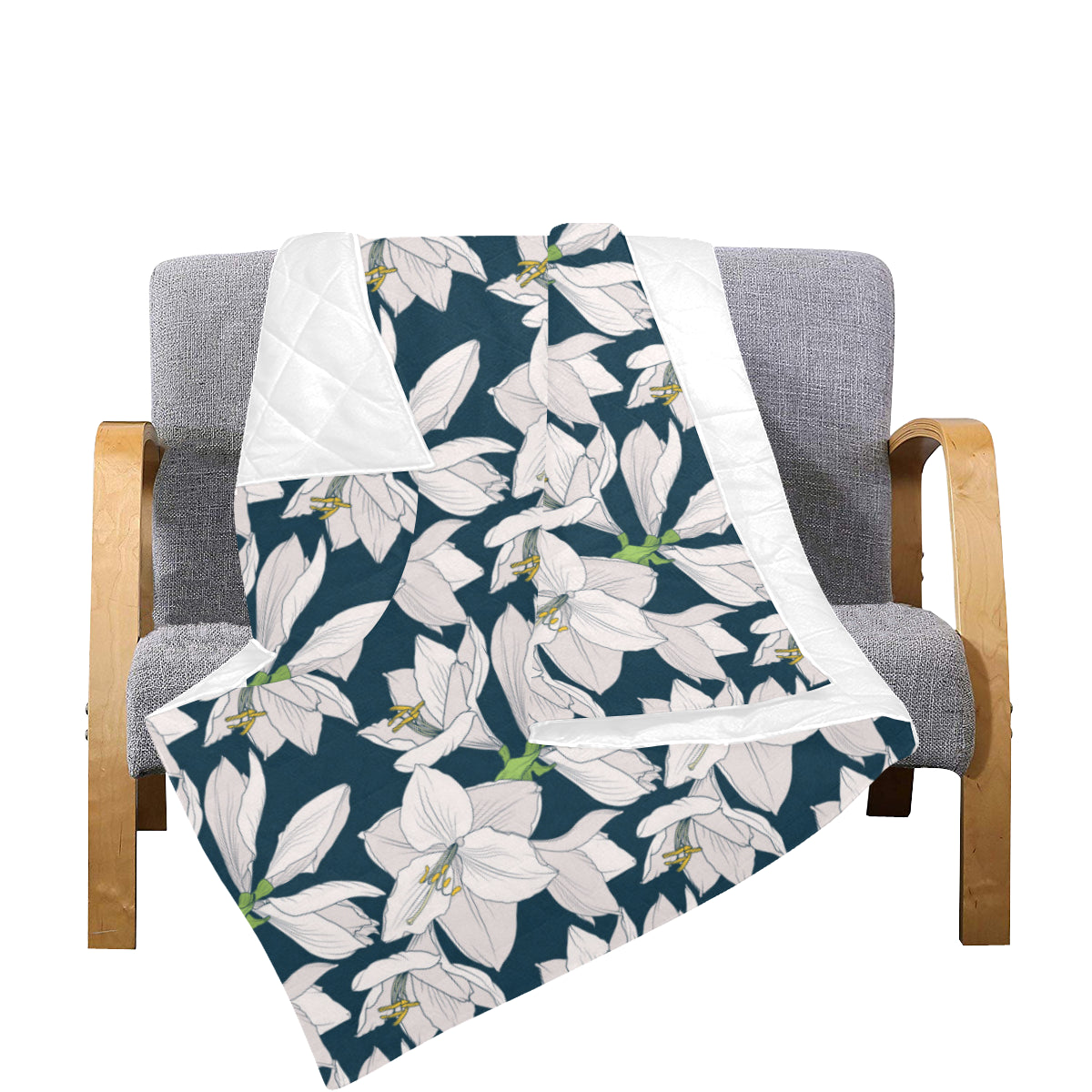 Amaryllis Pattern Print Design 01 Premium Quilt