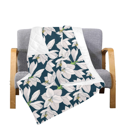 Amaryllis Pattern Print Design 01 Premium Quilt
