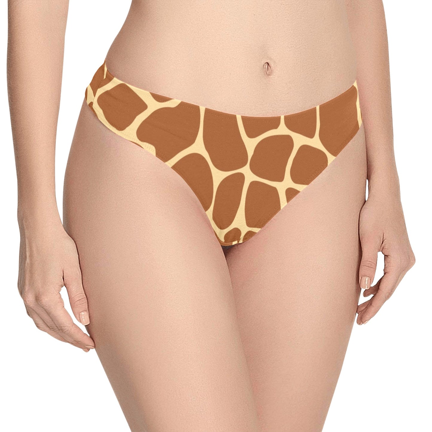 Giraffe Texture Print Women's Thongs