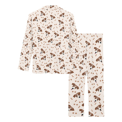 Russell Terriers Paw Print Design LKS303 Women's Long Pajama Set