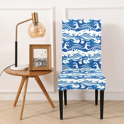 Wave Print Design LKS303 Dining Chair Slipcover