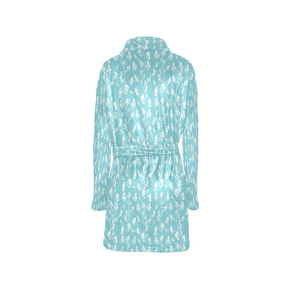 Sweet Pea Print Design LKS302 Women's Fleece Robe