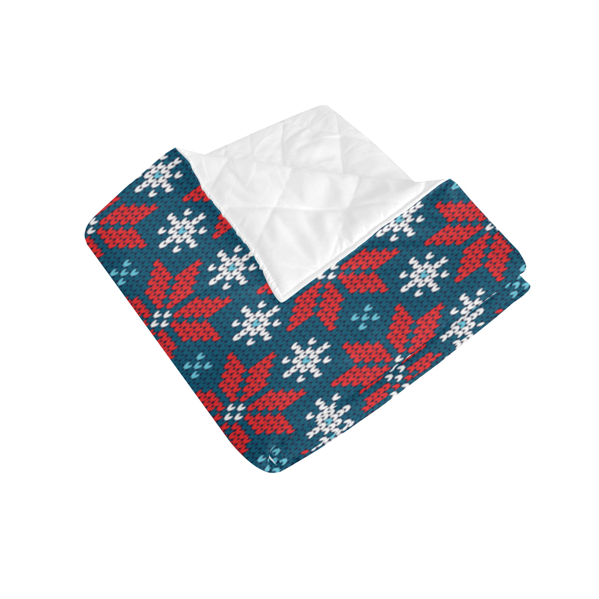 Poinsettia Pattern Print Design A02 Premium Quilt