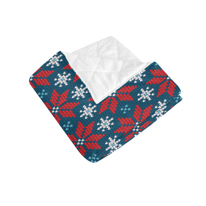 Poinsettia Pattern Print Design A02 Premium Quilt