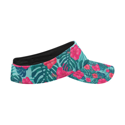 Red Hibiscus Pattern Print Design HB017 Unisex Sun Visor