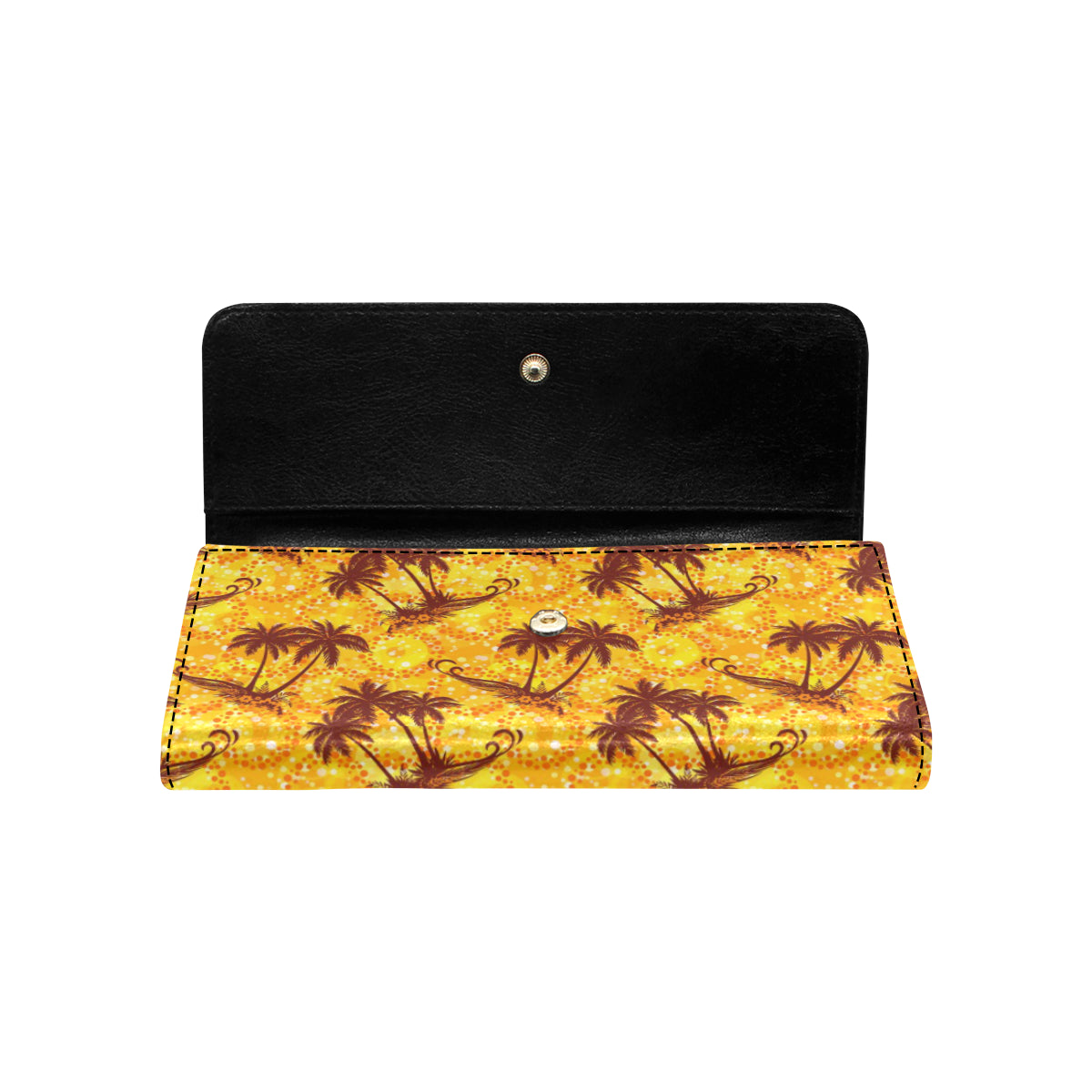 Palm Tree Pattern Print Design PT012 Women's Trifold Wallet