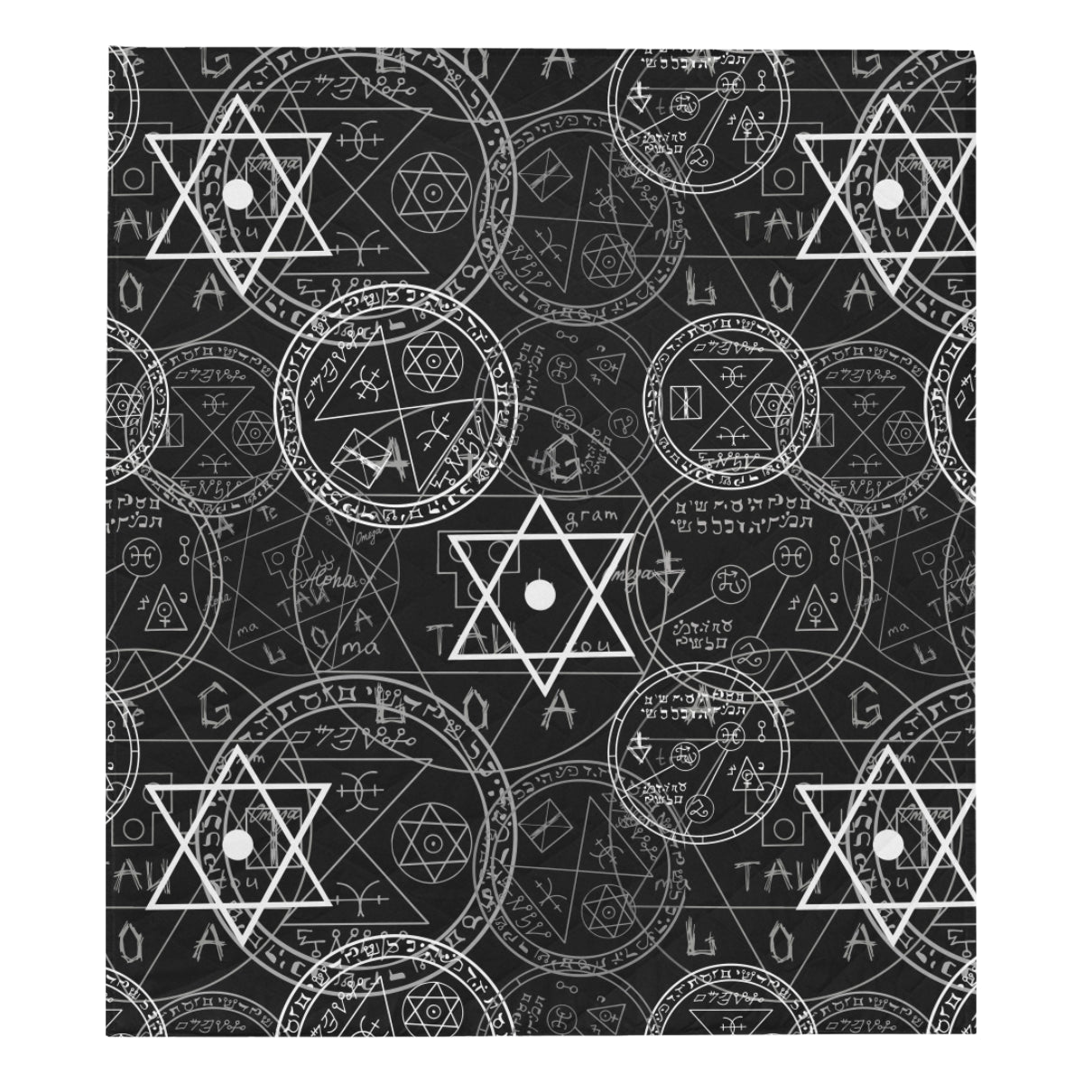 Pentagram Pattern Print Design A01 Premium Quilt