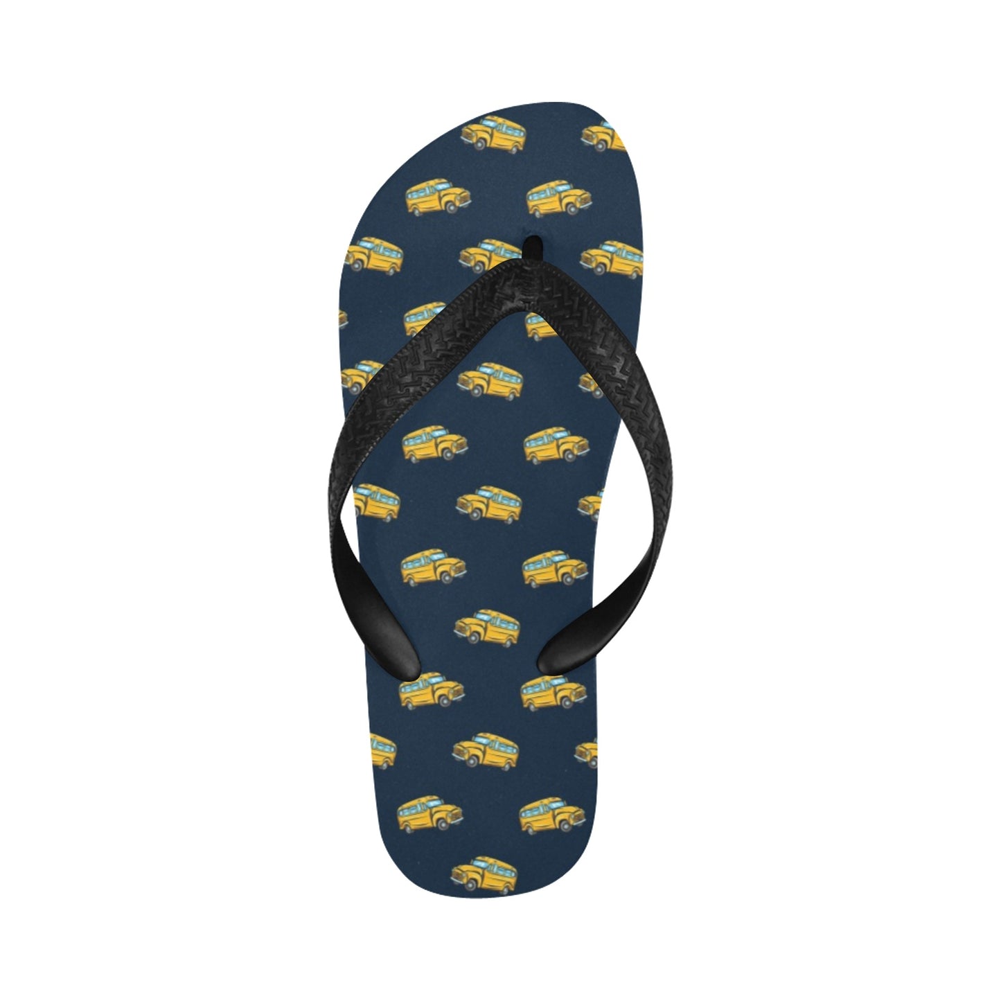 School Bus Print Design LKS304 Flip Flops