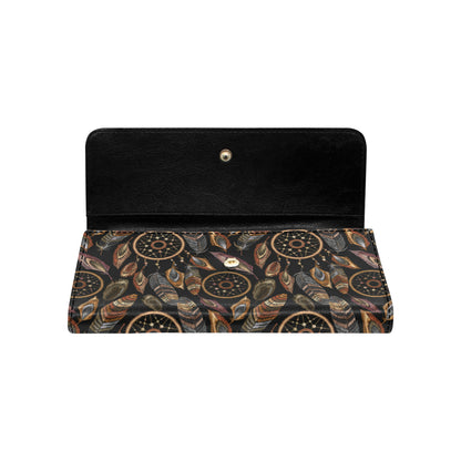 Dream catcher embroidered style Women's Trifold Wallet