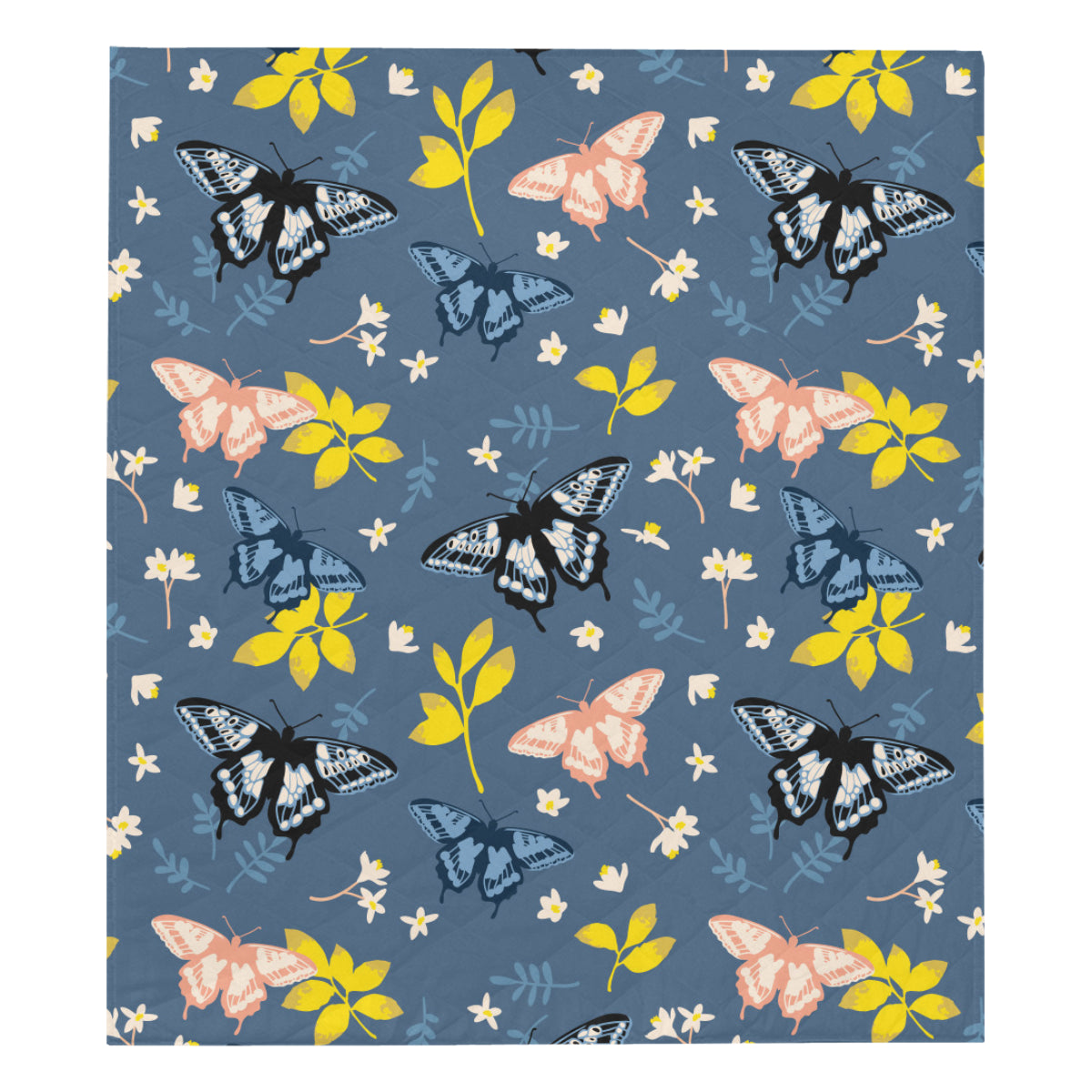 Monarch Butterfly Pattern Print Design 02 Premium Quilt