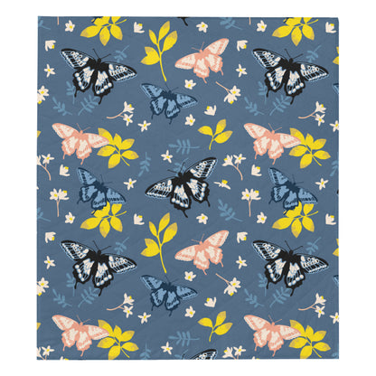 Monarch Butterfly Pattern Print Design 02 Premium Quilt