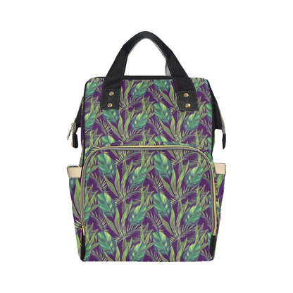 Palm Leaves Pattern Print Design PL03 Diaper Bag Backpack