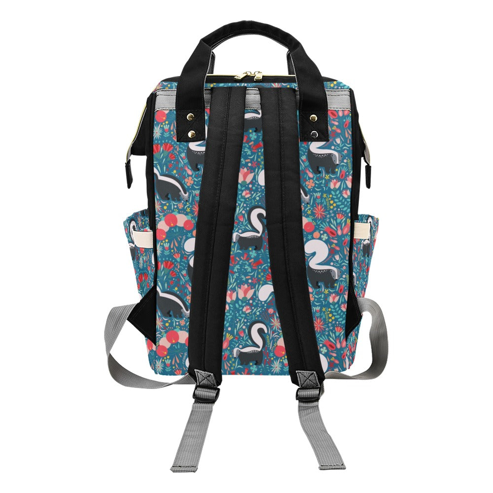 Skunk Print Design LKS302 Diaper Bag Backpack