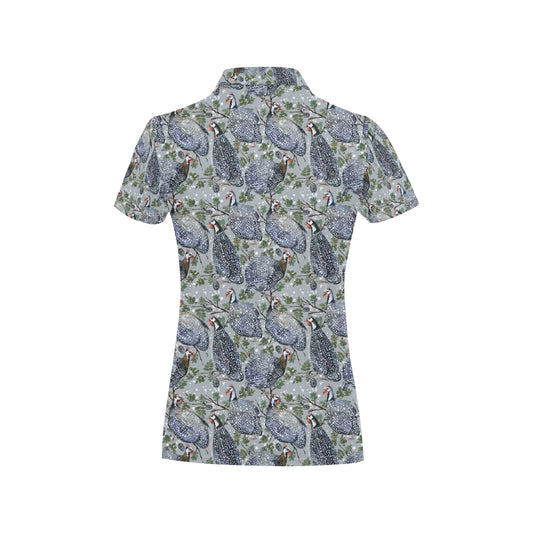 Guinea Fowl Print Design LKS402 Women's Polo Shirt