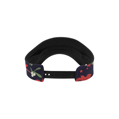 Poinsettia Pattern Print Design POT02 Unisex Sun Visor