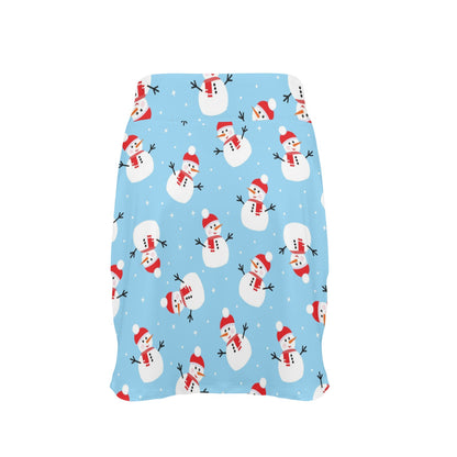 Snowman Print Design LKS305 17" Golf & Pickleball Skort with Pockets