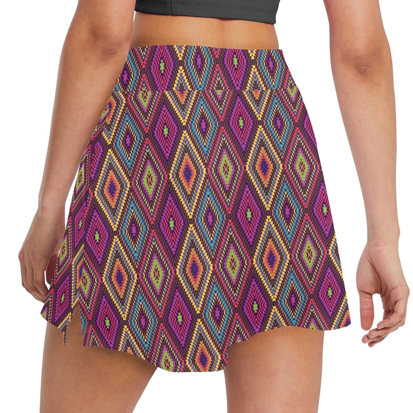 Southwestern Print 17" Golf & Pickleball Skort with Pockets