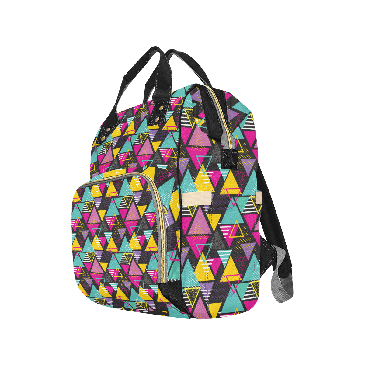 Geometric Colorful Pattern Print Design 02 Diaper Bag Backpack