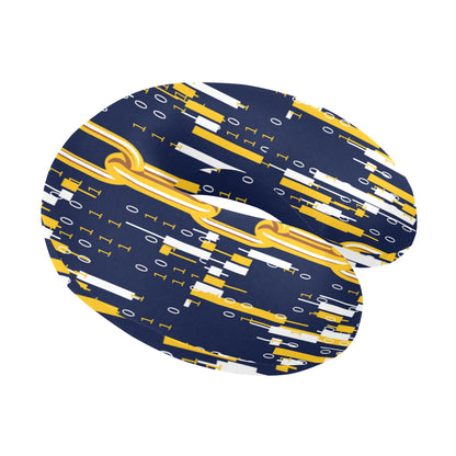 Cryptocurrency Chain Pattern Print Design 03 U-Shaped Travel Neck Pillow