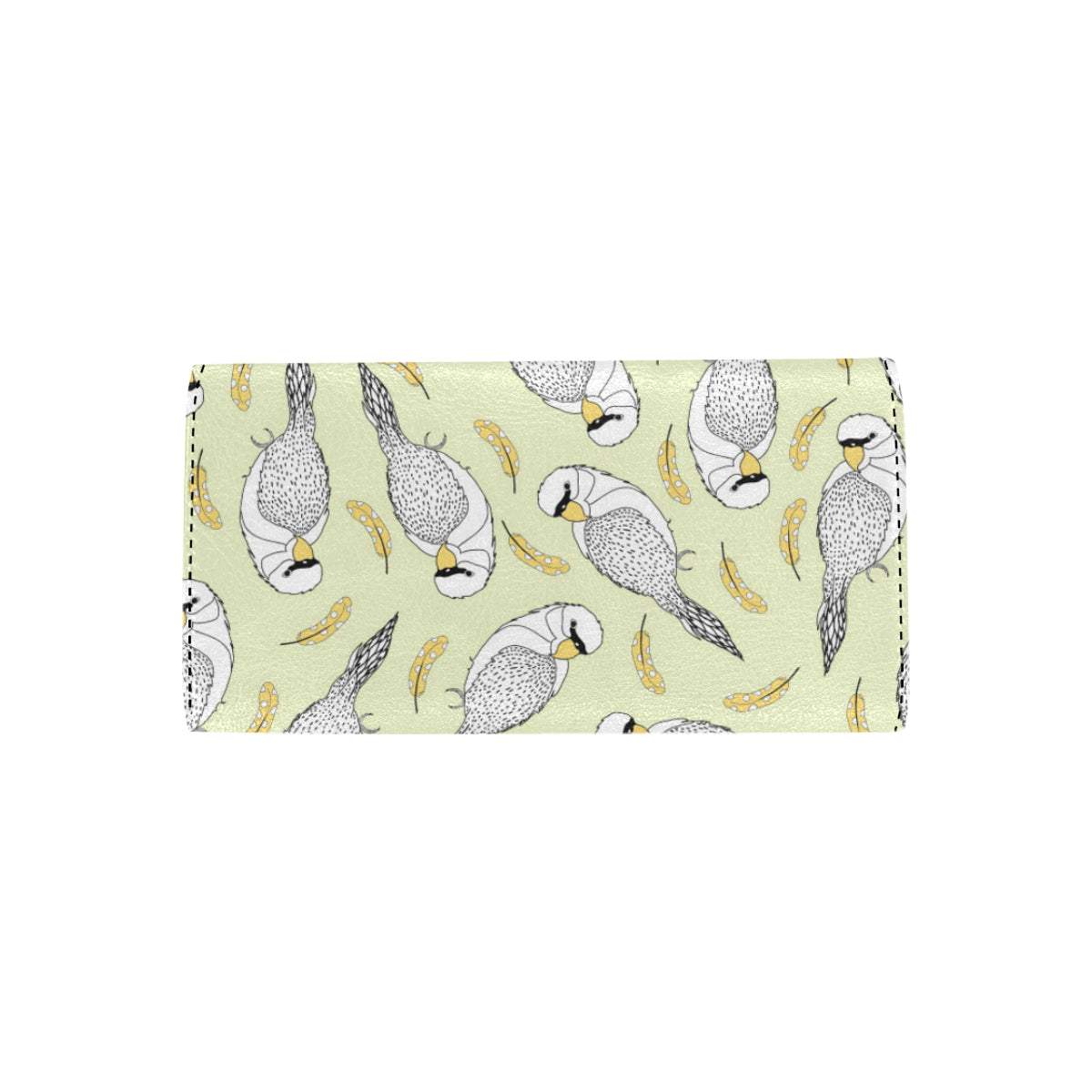 Parakeet Pattern Print Design A03 Women's Trifold Wallet