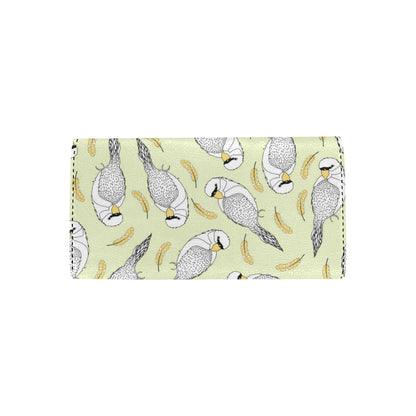 Parakeet Pattern Print Design A03 Women's Trifold Wallet
