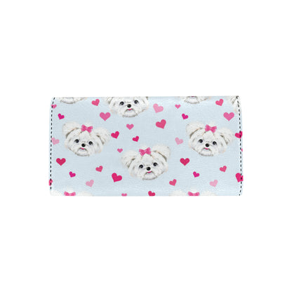 Maltese Pattern Print Design 03 Women's Trifold Wallet