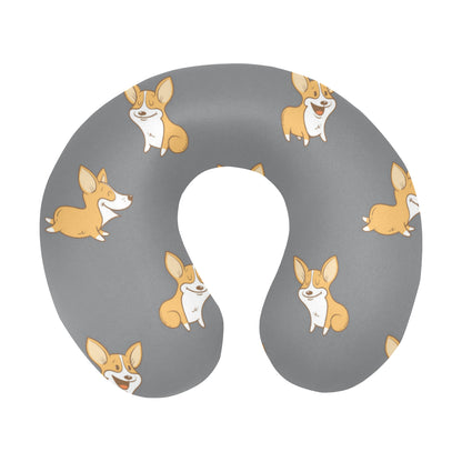 Pembroke Welsh Corgis Pattern Print Design A02 U-Shaped Travel Neck Pillow
