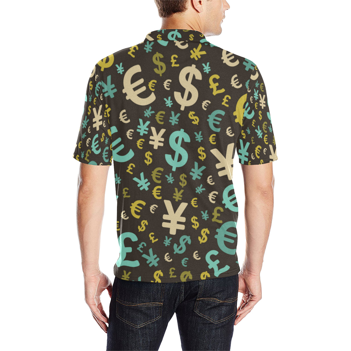 Money Pattern Print Design 01 Men Polo Shirt