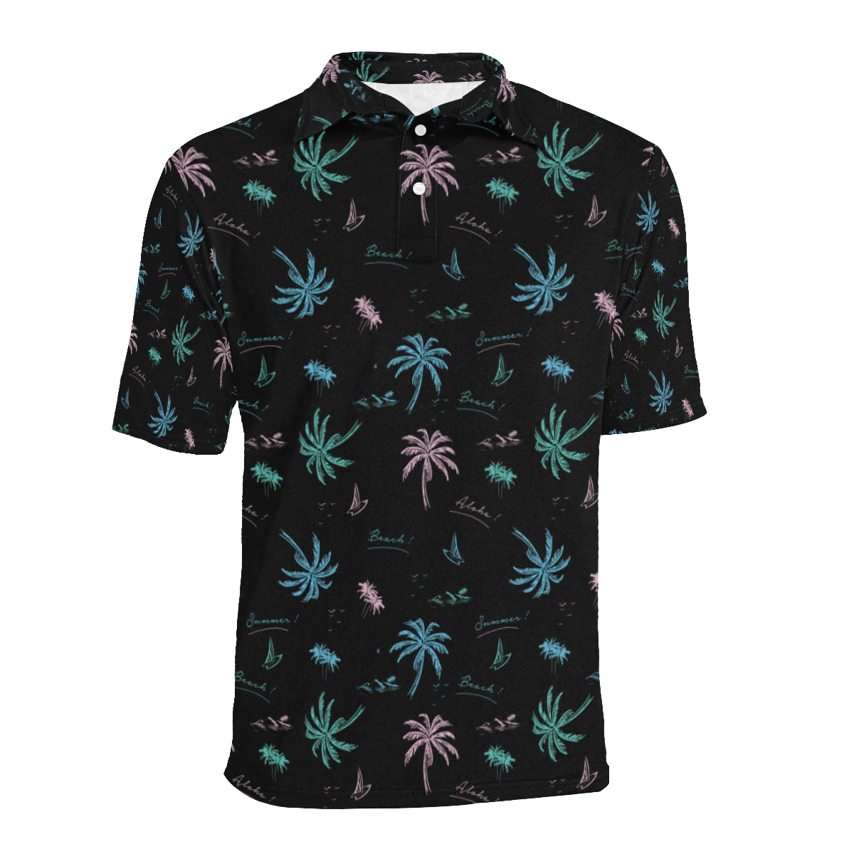 Aloha Hawaii Pattern Print Design 03 Men Polo Shirt