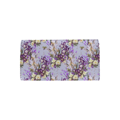 Iris Pattern Print Design IR07 Women's Trifold Wallet