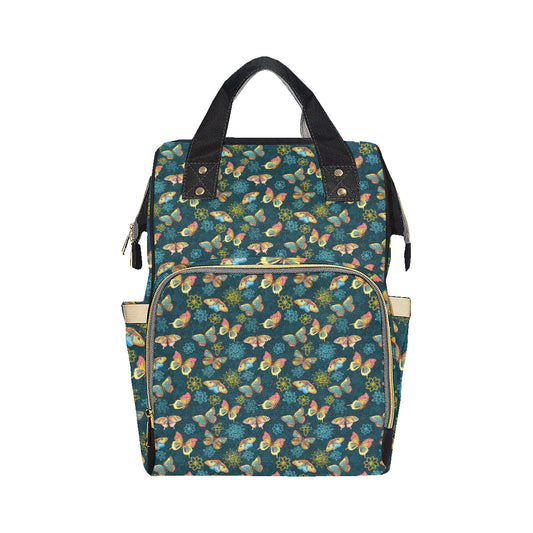 Butterfly Hand Draw Print Pattern Diaper Bag Backpack