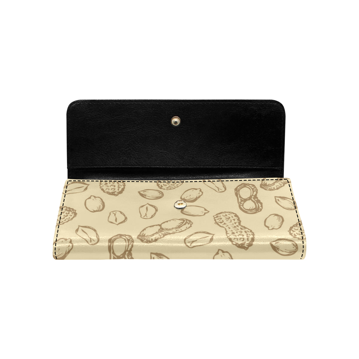 Peanut Pattern Print Design A02 Women's Trifold Wallet