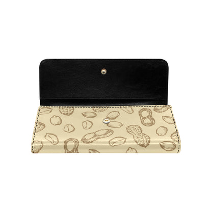 Peanut Pattern Print Design A02 Women's Trifold Wallet