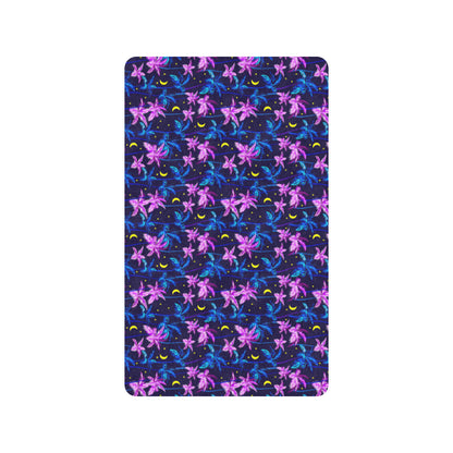 Palm Tree Night Scene Design Print Rubber Doormat