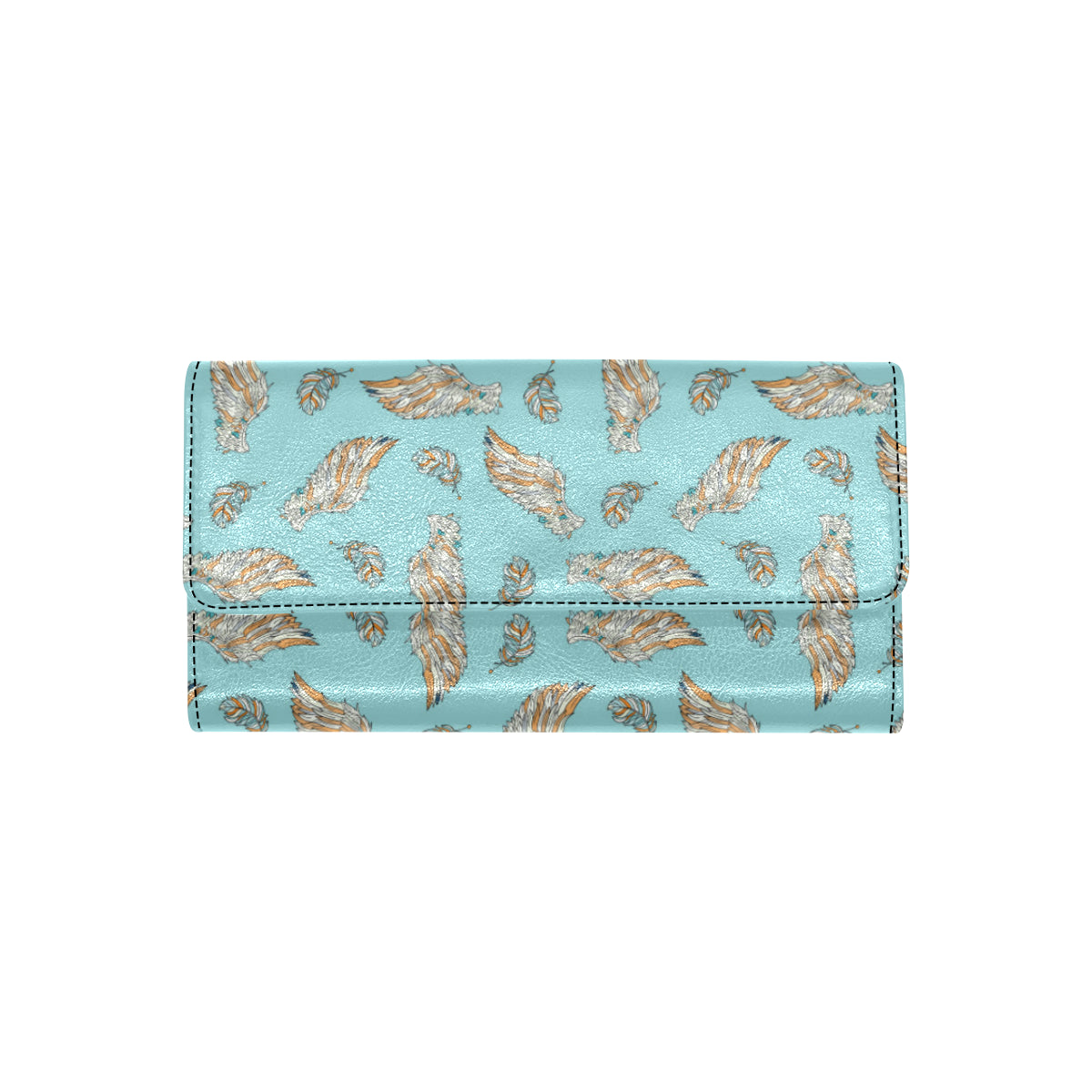 Angel Wings Pattern Print Design 03 Women's Trifold Wallet