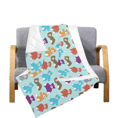 Bear Cute Pattern Print Design 03 Premium Quilt