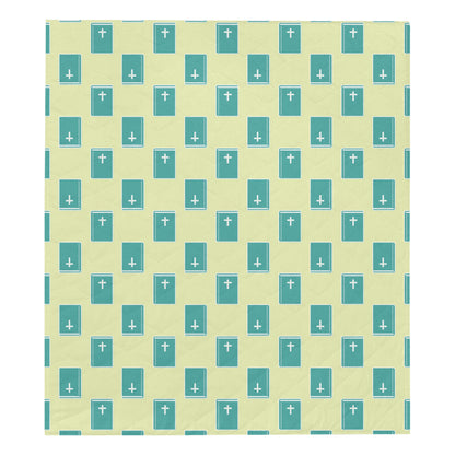 Bible Pattern Print Design 04 Premium Quilt