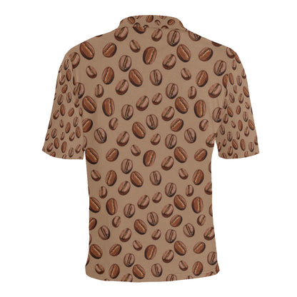 Coffee Pattern Print Design 07 Men Polo Shirt
