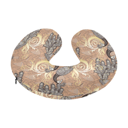 Peacock Pattern Print Design A05 U-Shaped Travel Neck Pillow