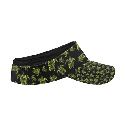 Green Tribal Turtle Polynesian Themed Unisex Sun Visor